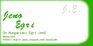 jeno egri business card