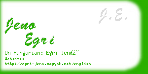 jeno egri business card